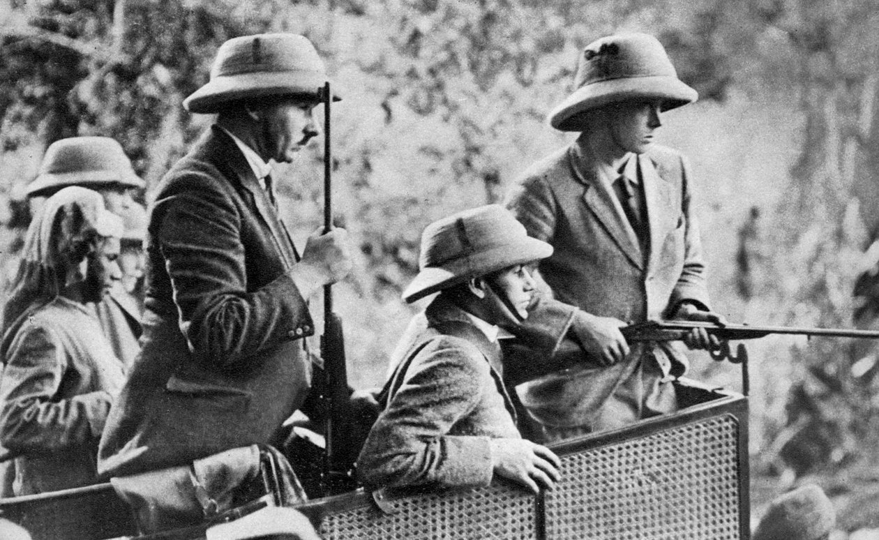 Walesin prinssi tiikerin ammunta Nepalissa, Intian kiertue, 1921 tekijältä Unbekannt