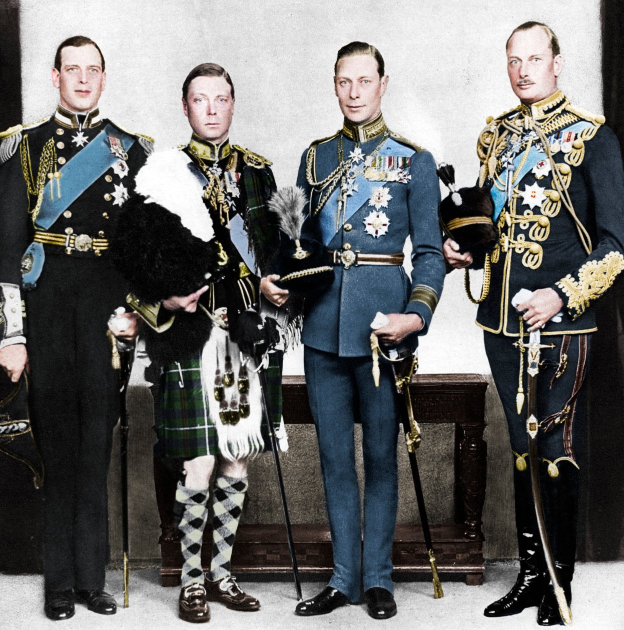 Walesin prinssi veljiensä kanssa, 1930-luku tekijältä Unbekannt