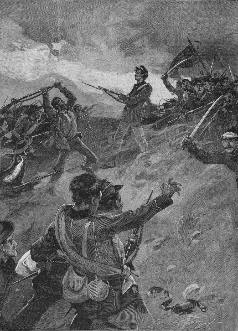 Palkinto käytiin kiivaasti teräksestä teräkseen, 1896, 1902 tekijältä Unbekannt