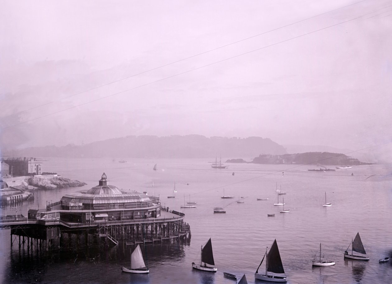 Promenade Pier Plymouthissa Devonissa, 1800-luvun loppu - 1900-luvun alku. tekijältä Unbekannt