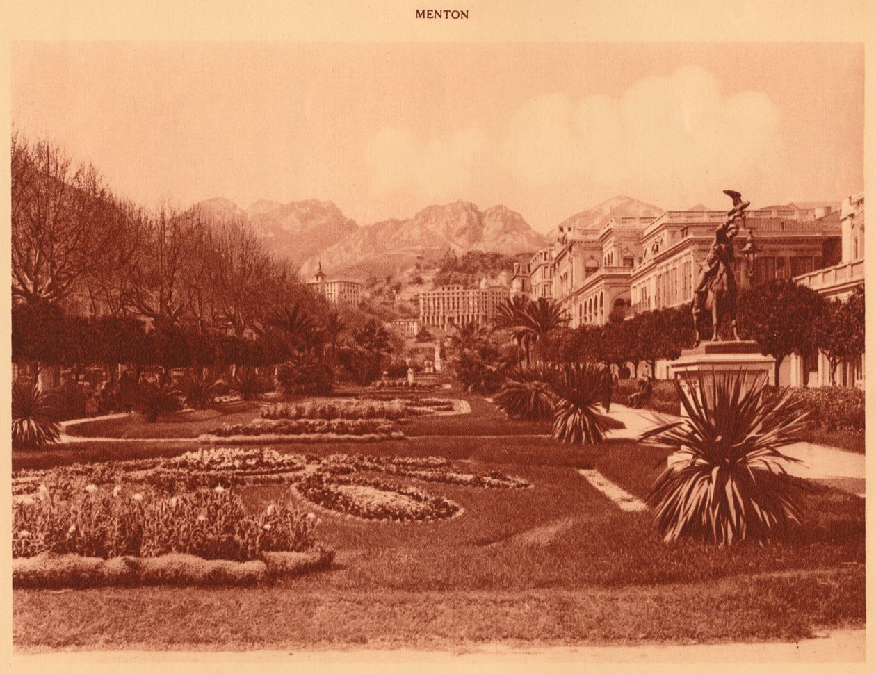 Julkinen puutarha, Menton, 1930. tekijältä Unbekannt