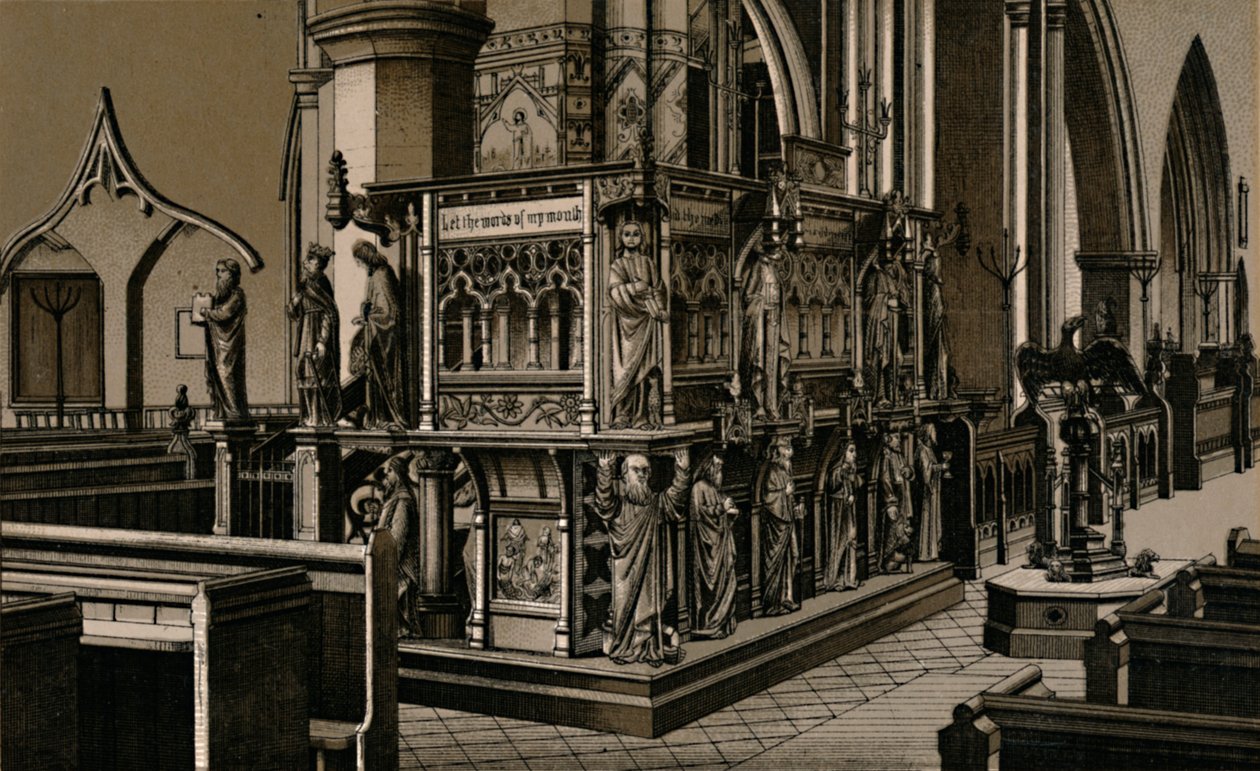 Saarnatuoli, Pyhän Nikolauksen kirkko, n. 1880. tekijältä Unbekannt