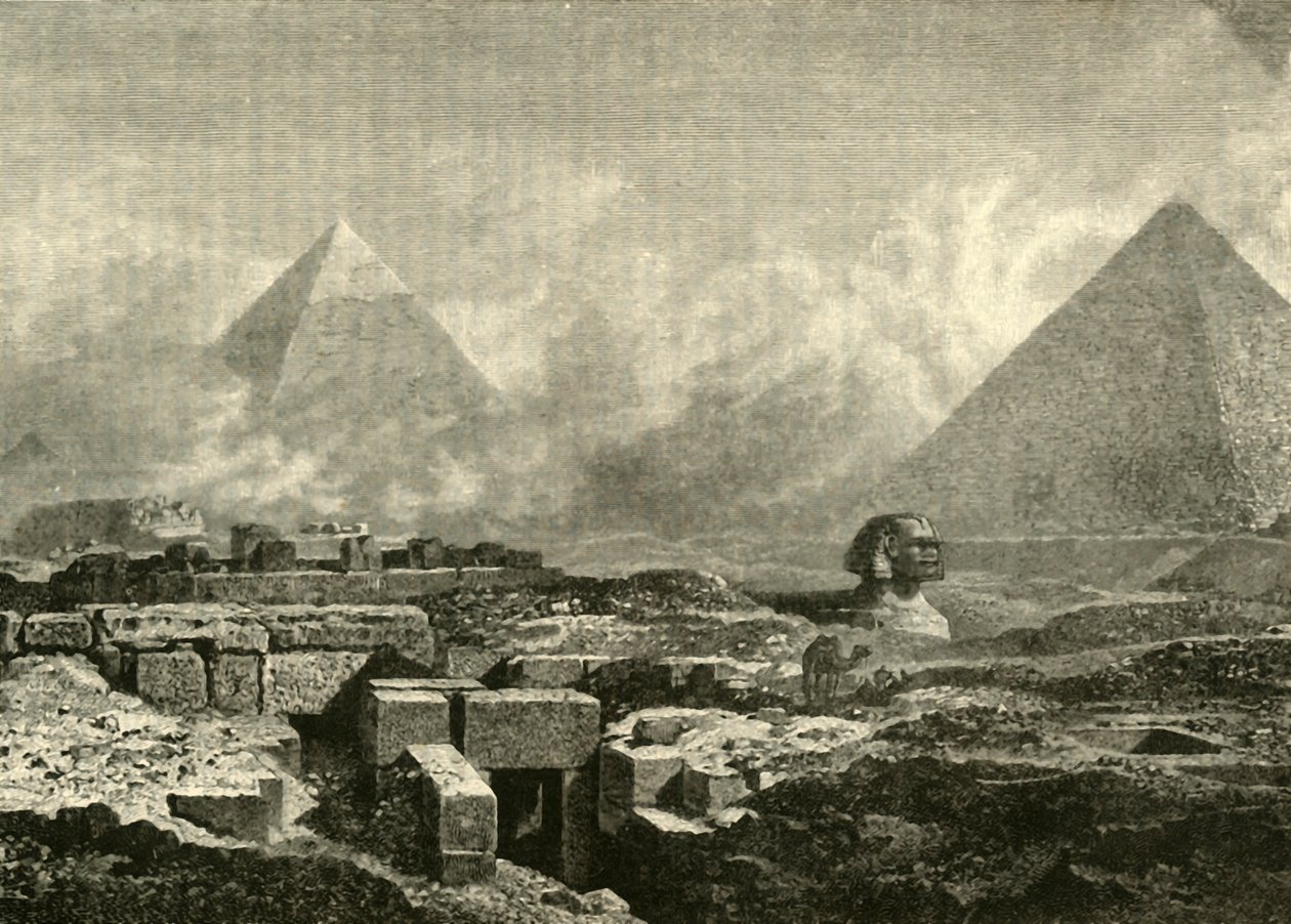 Pyramidit ja sfinksi, 1890. tekijältä Unbekannt