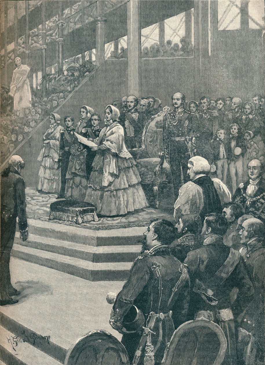 Kuningatar avaa Crystal Palacen, 1906 tekijältä Unbekannt