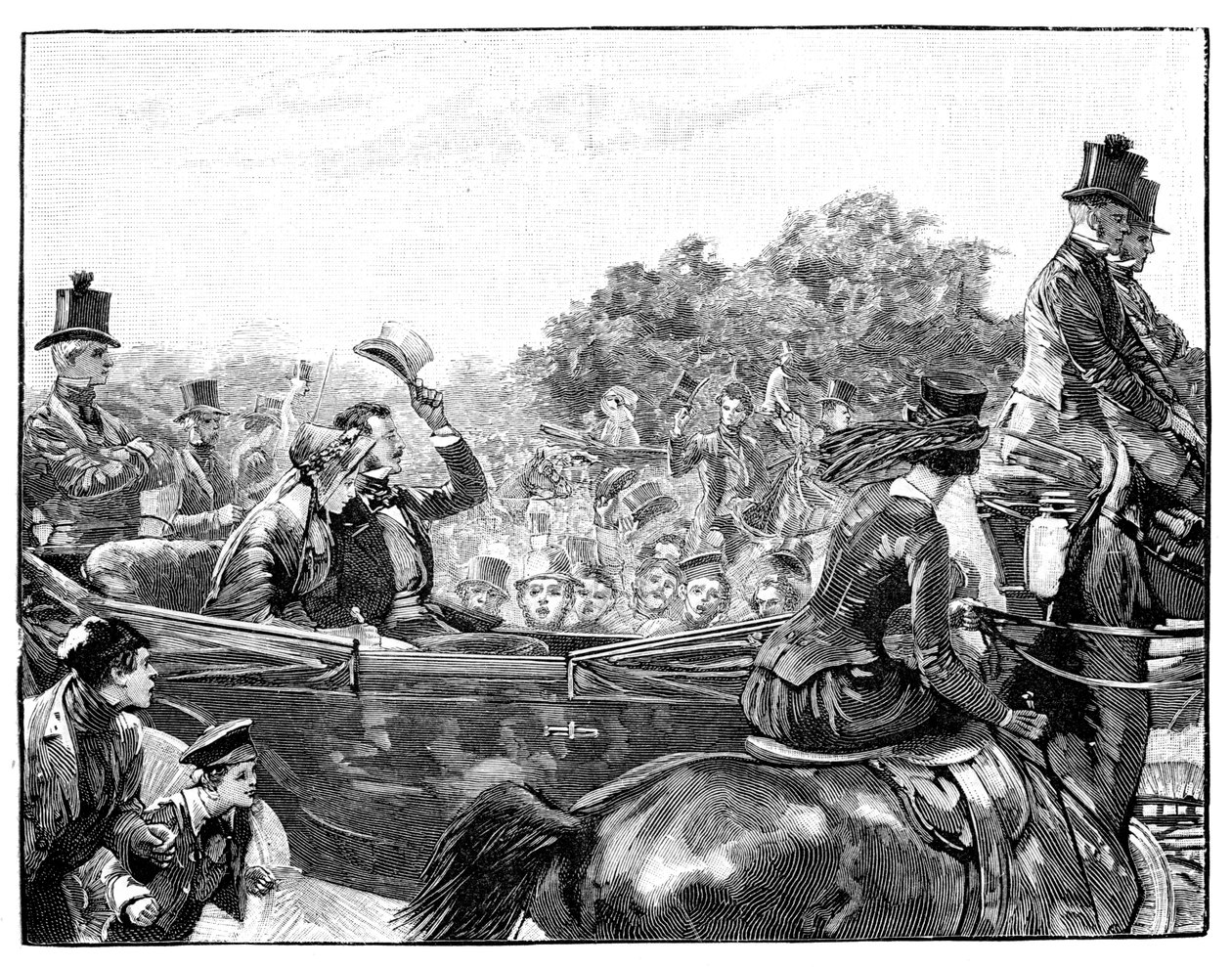 Queens-vastaanotto Hyde Parkissa Lontoossa, 1840-luku, 1900 tekijältä Unbekannt