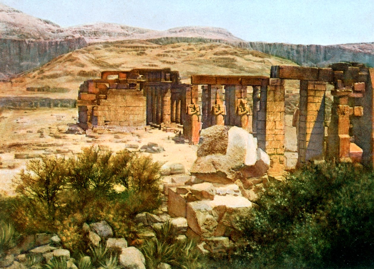Ramesseum, Thebes, Egypti, 1900-luku tekijältä Unbekannt