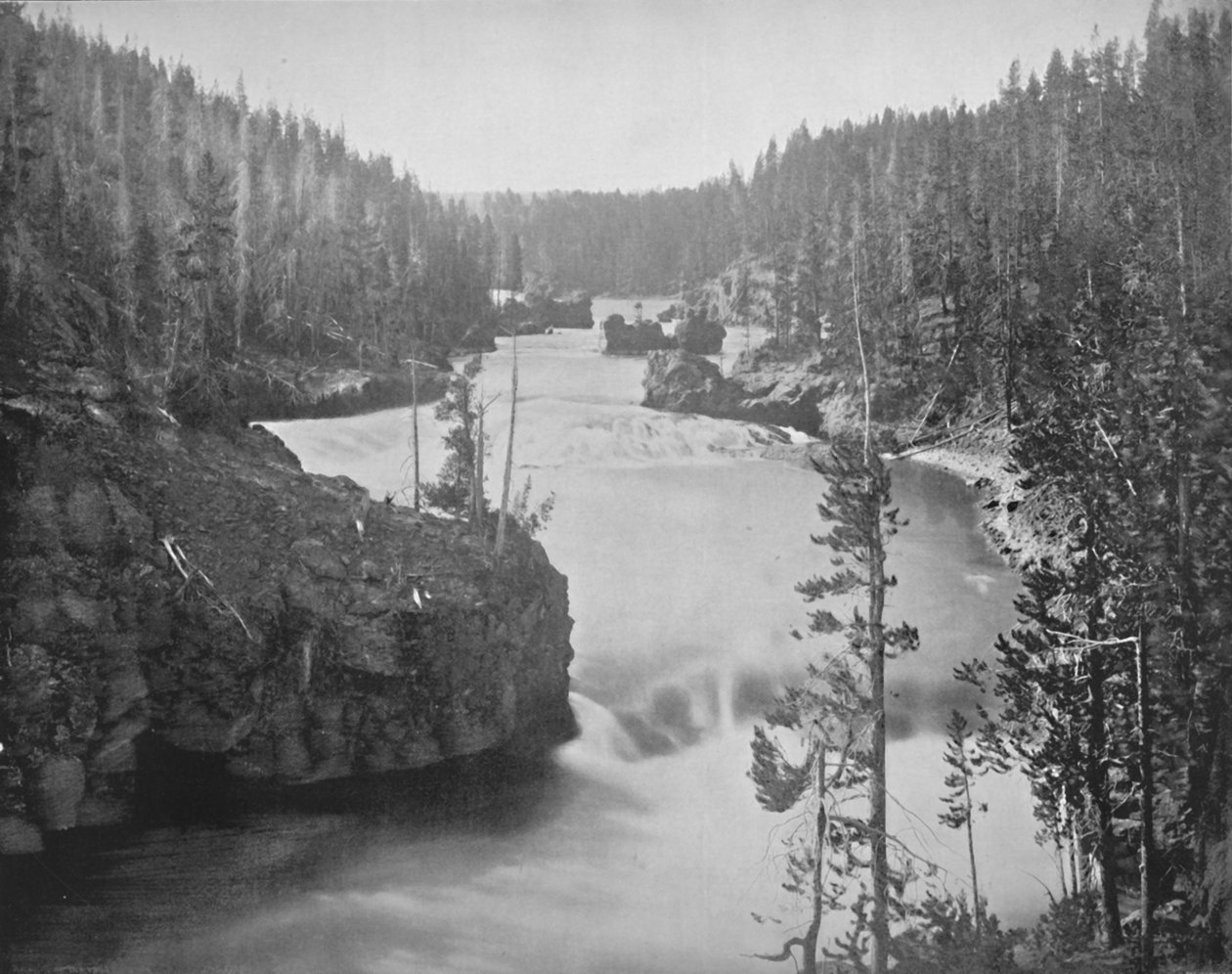 Yellowstonen koski, 1800-luku tekijältä Unbekannt