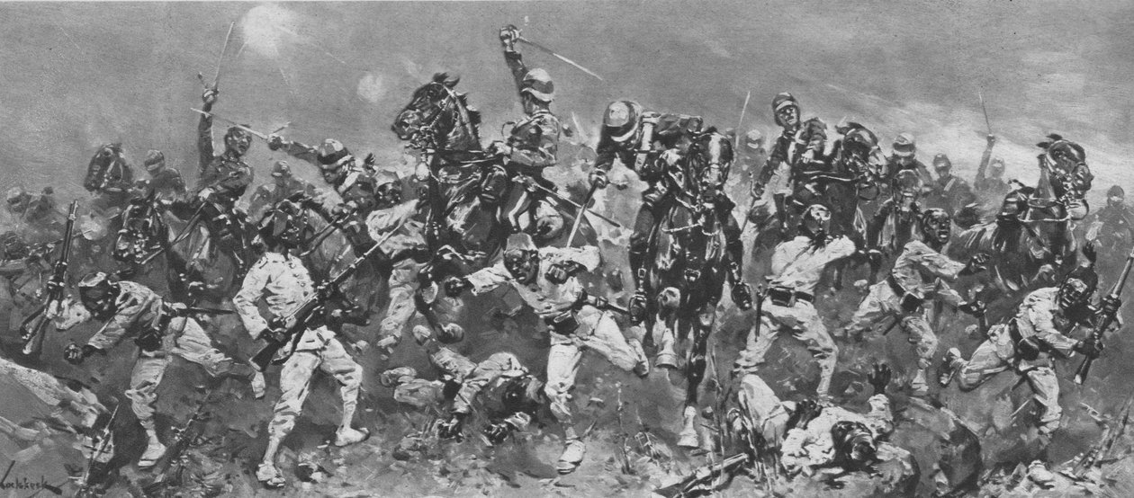 Arabi Pashan kapina Egyptissä, 1882: Hyökkäys Kassassinin taistelussa, 1901. tekijältä Unbekannt