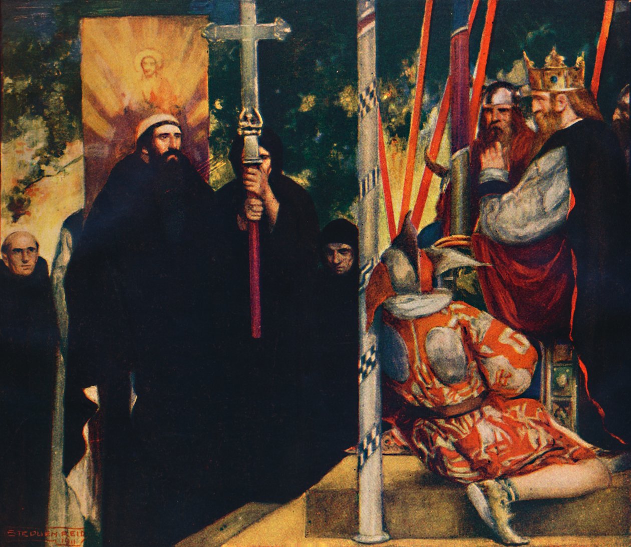 Ethelbertin Pyhän Augustinuksen vastaanotto, 1912 tekijältä Unbekannt