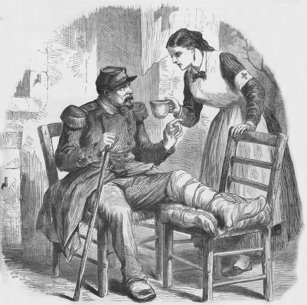 Punaisen Ristin sairaanhoitaja, 1884 tekijältä Unbekannt