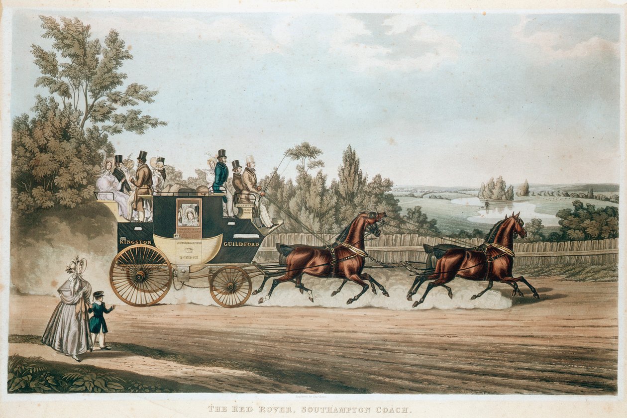 The Red Rover, Southampton Coach, c1815 tekijältä Unbekannt