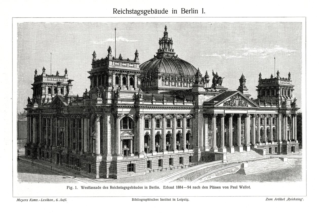 Reichstag, Berliini, Saksa, 1800-luvun loppu tekijältä Unbekannt
