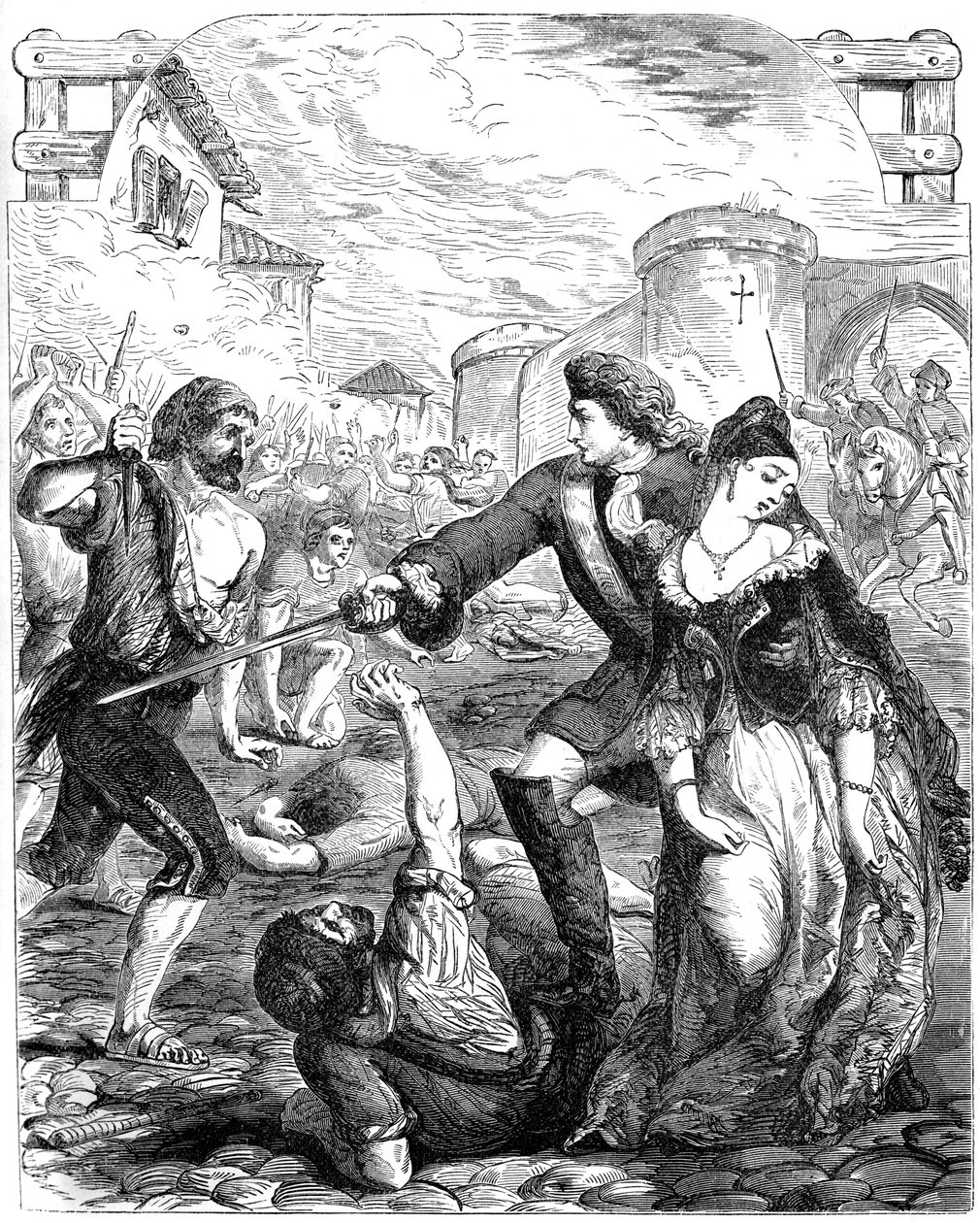Popolin herttuattaren pelastus, 1700-luku 1800-luku tekijältä Unbekannt