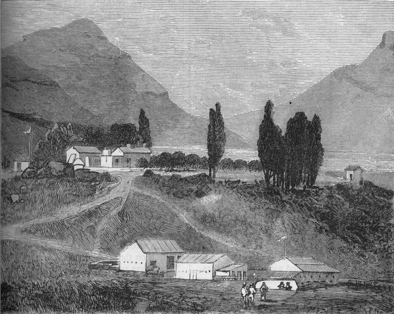 Residenssi, Maseru, Basutoland, päätuomarin asuinpaikka, komentaja Griffiths, c1880 tekijältä Unbekannt