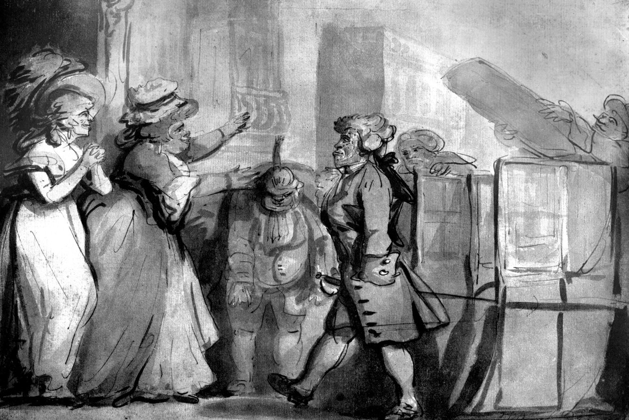 Paluu St Jamesista ritarikunnan kunnian jälkeen, 1792 tekijältä Unbekannt