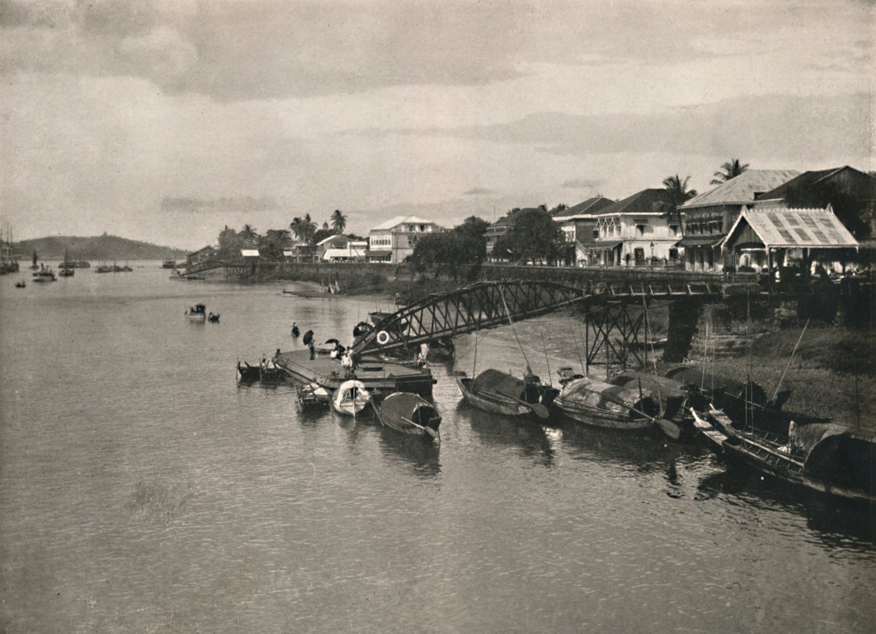 The River Bank and Strand Road, Moulmein, 1900. tekijältä Unbekannt