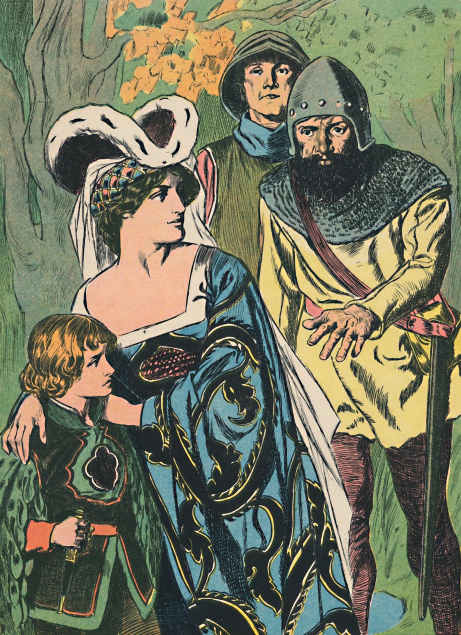 Ryöstäjät löytävät kuningatar Margaretin ja prinssin, vuodelta 1907 tekijältä Unbekannt