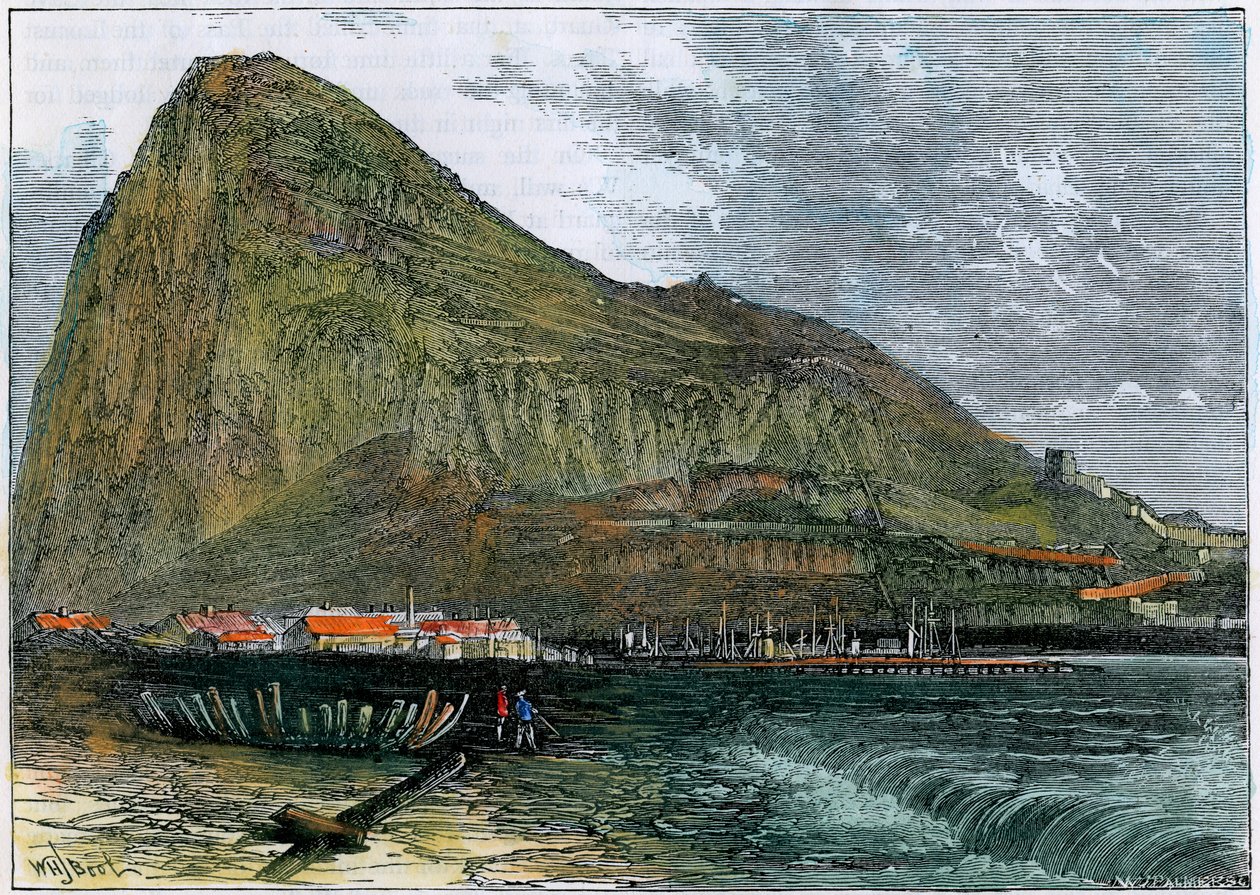 Gibraltarin kallio, 1880 tekijältä Unbekannt