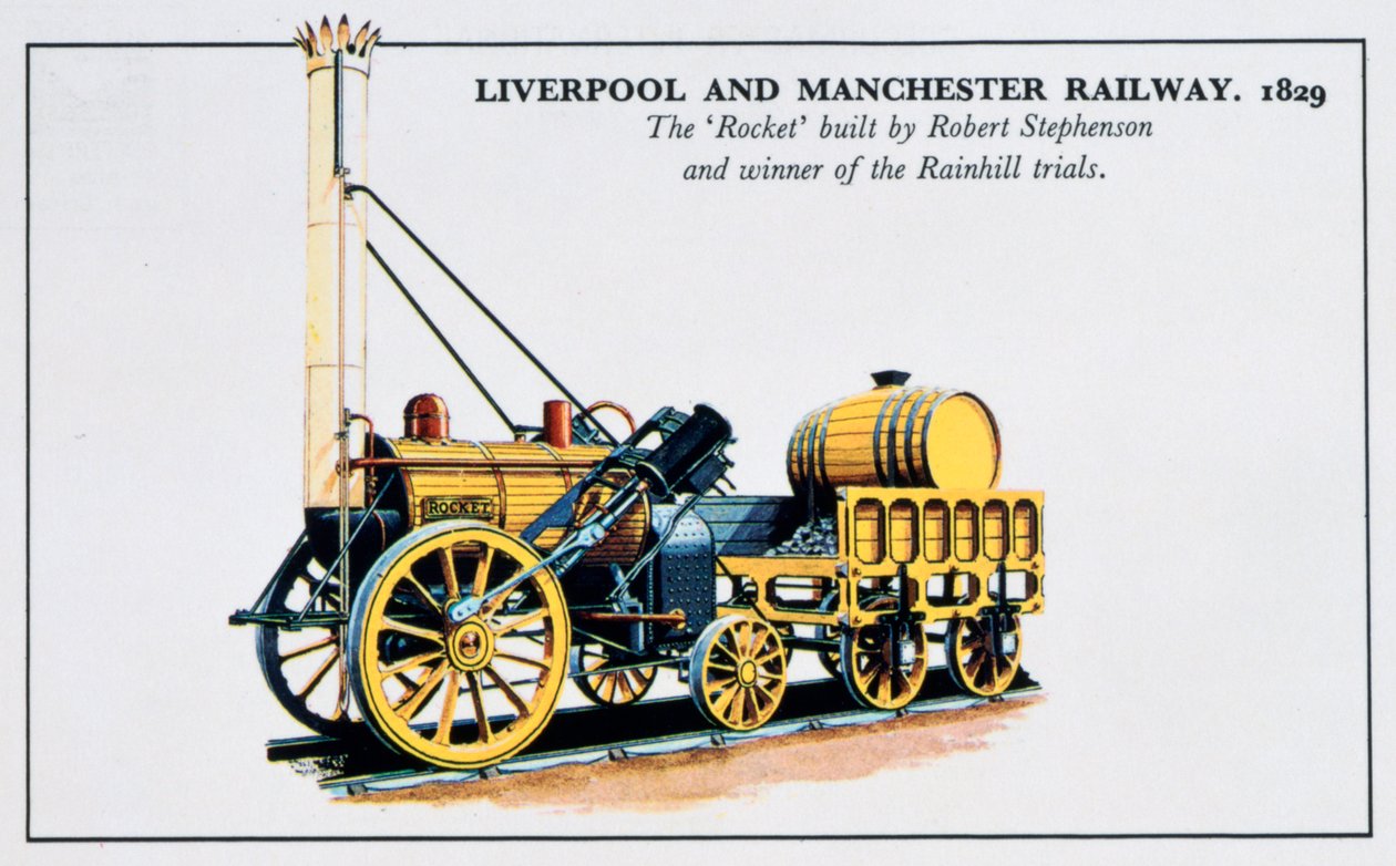The Rocket, Liverpool and Manchester Railways, 1829, 1900-luku tekijältä Unbekannt