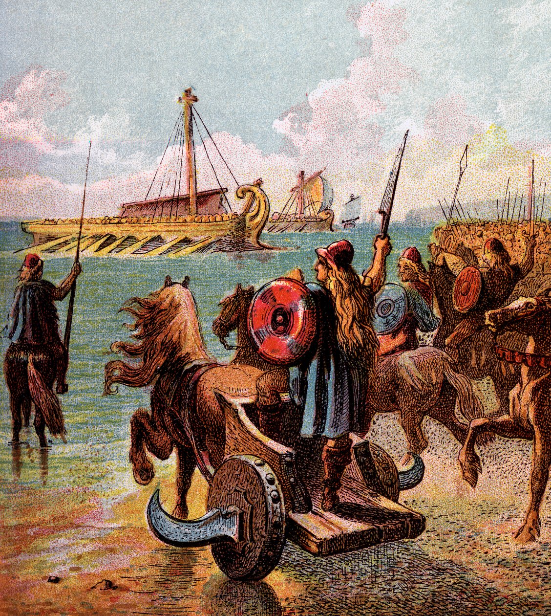 Roomalaiset valloittivat Britannian, n. 1850 tekijältä Unbekannt