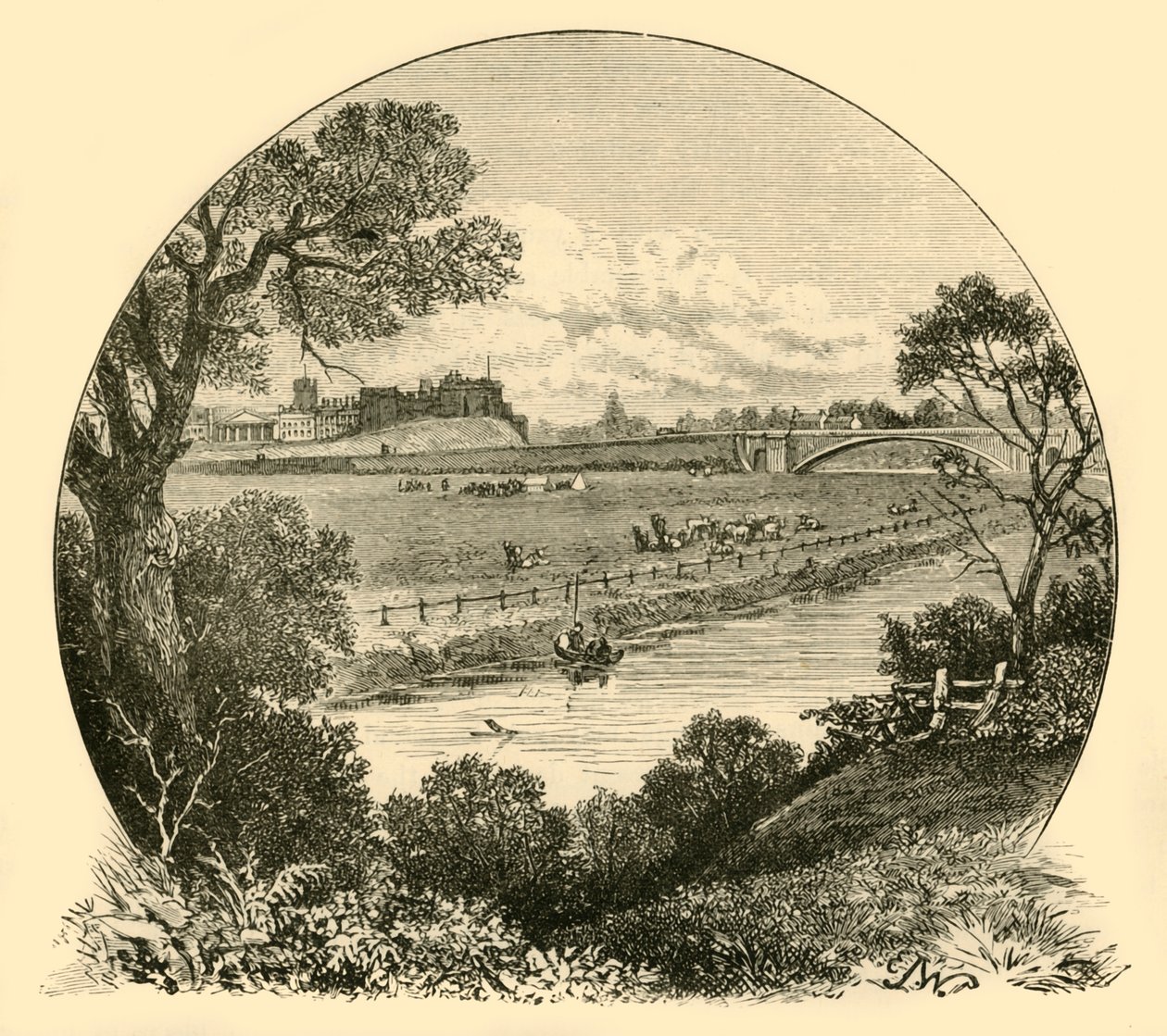 Roodeye, rautatiesillalta, 1898. tekijältä Unbekannt