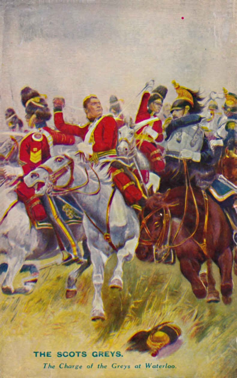 Royal Scots Greys. The Charge of the Grays Waterloossa, 1815, 1939 tekijältä Unbekannt