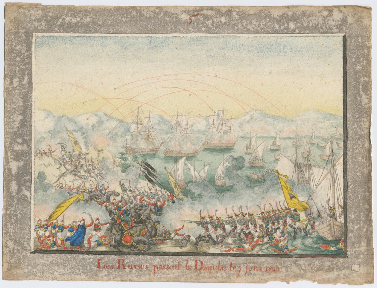 Venäläiset ylittivät Tonavan 1828, 1829 tekijältä Unbekannt