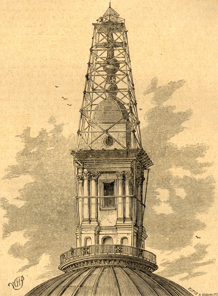 St. Paulsin rakennustelineet ja observatorio vuonna 1848, 1897. tekijältä Unbekannt