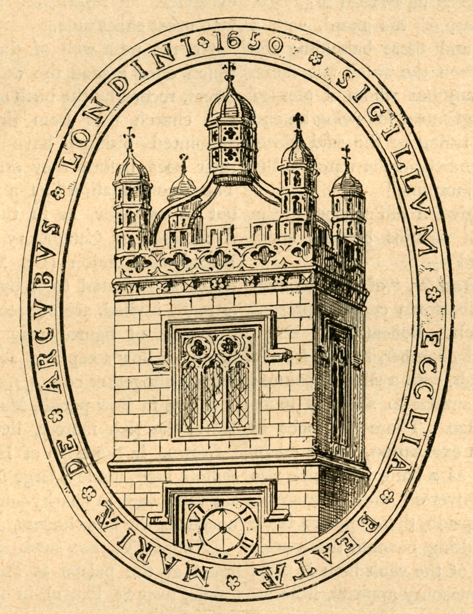 The Seal of Bow Church, c1650, 1897. tekijältä Unbekannt