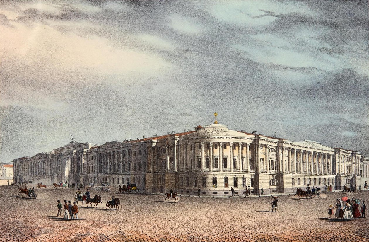 Senaatti- ja synodirakennukset Pietarissa, 1830-luku tekijältä Unbekannt