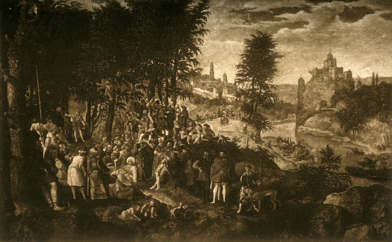 Pyhän Johannes Kastajan saarna, n. 1550, 1903. tekijältä Unbekannt