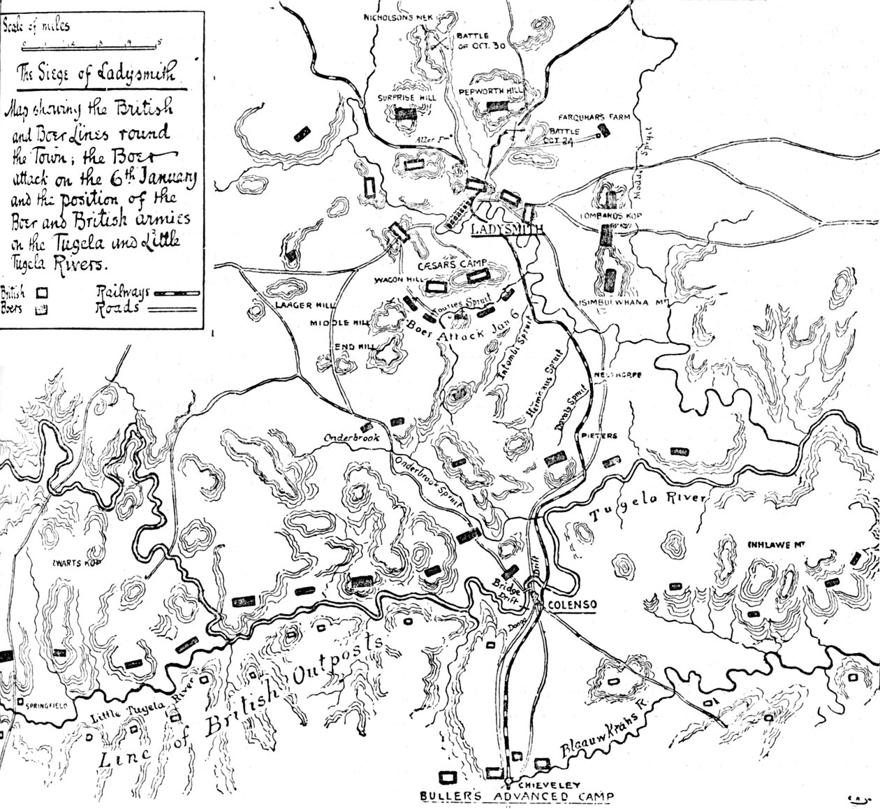 Ladysmithin piiritys, c1899, 1902 tekijältä Unbekannt