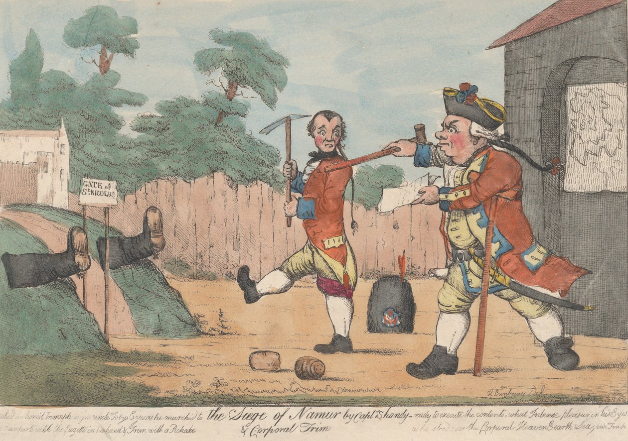 Kapteeni Shandyn ja korpraali Trim Tristram Shandyn Namurin piiritys, 1800-20. tekijältä Unbekannt