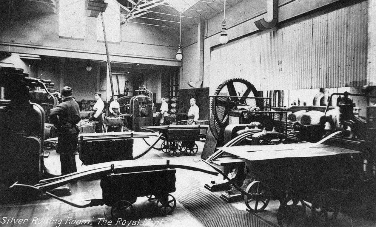 Silver Rolling Room, Royal Mint, Tower Hill, Lontoo, 1900-luvun alku tekijältä Unbekannt