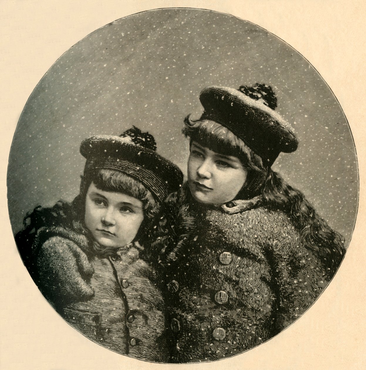 Lumilintujen joulukuusi, 1883. tekijältä Unbekannt