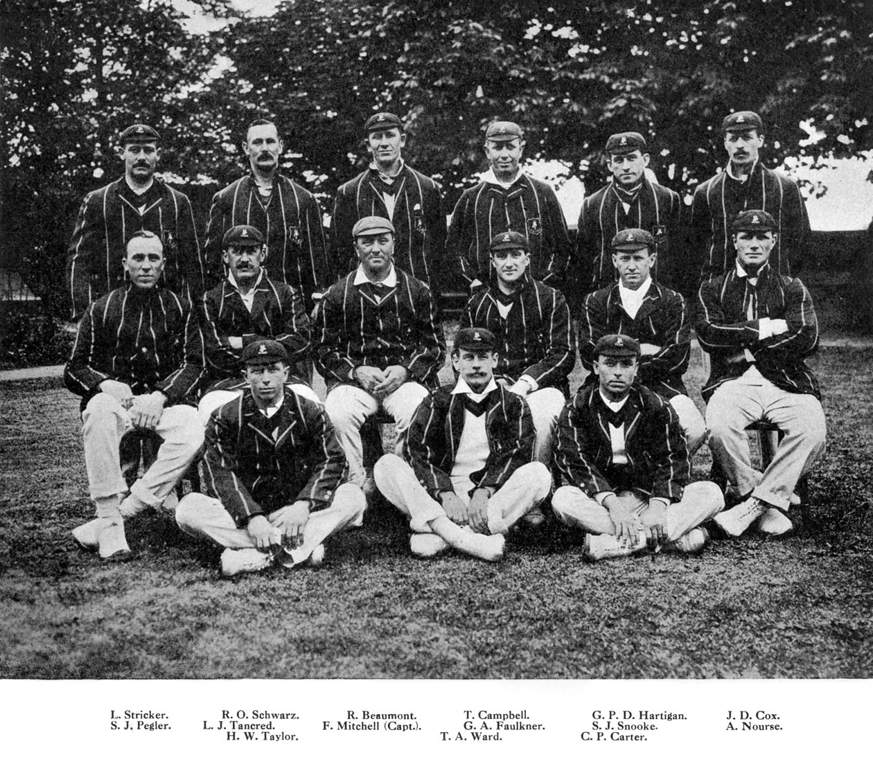 Etelä-Afrikan krikettijoukkue vuodelta 1912 tekijältä Unbekannt