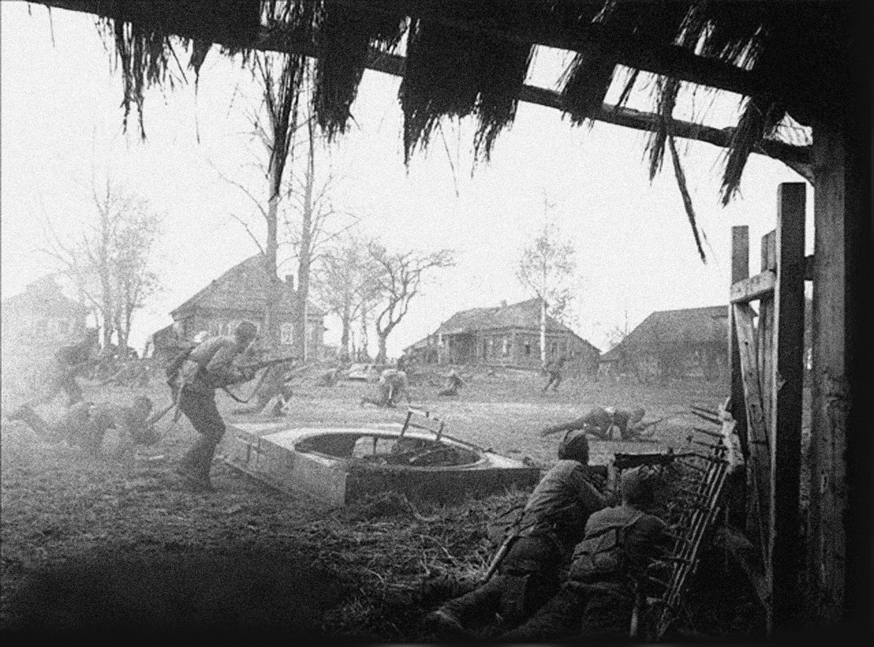 Neuvostoliiton armeija tekee vastahyökkäyksiä. Lokakuun loppu 1941. Tarutino, Kalugan alue tekijältä Unbekannt