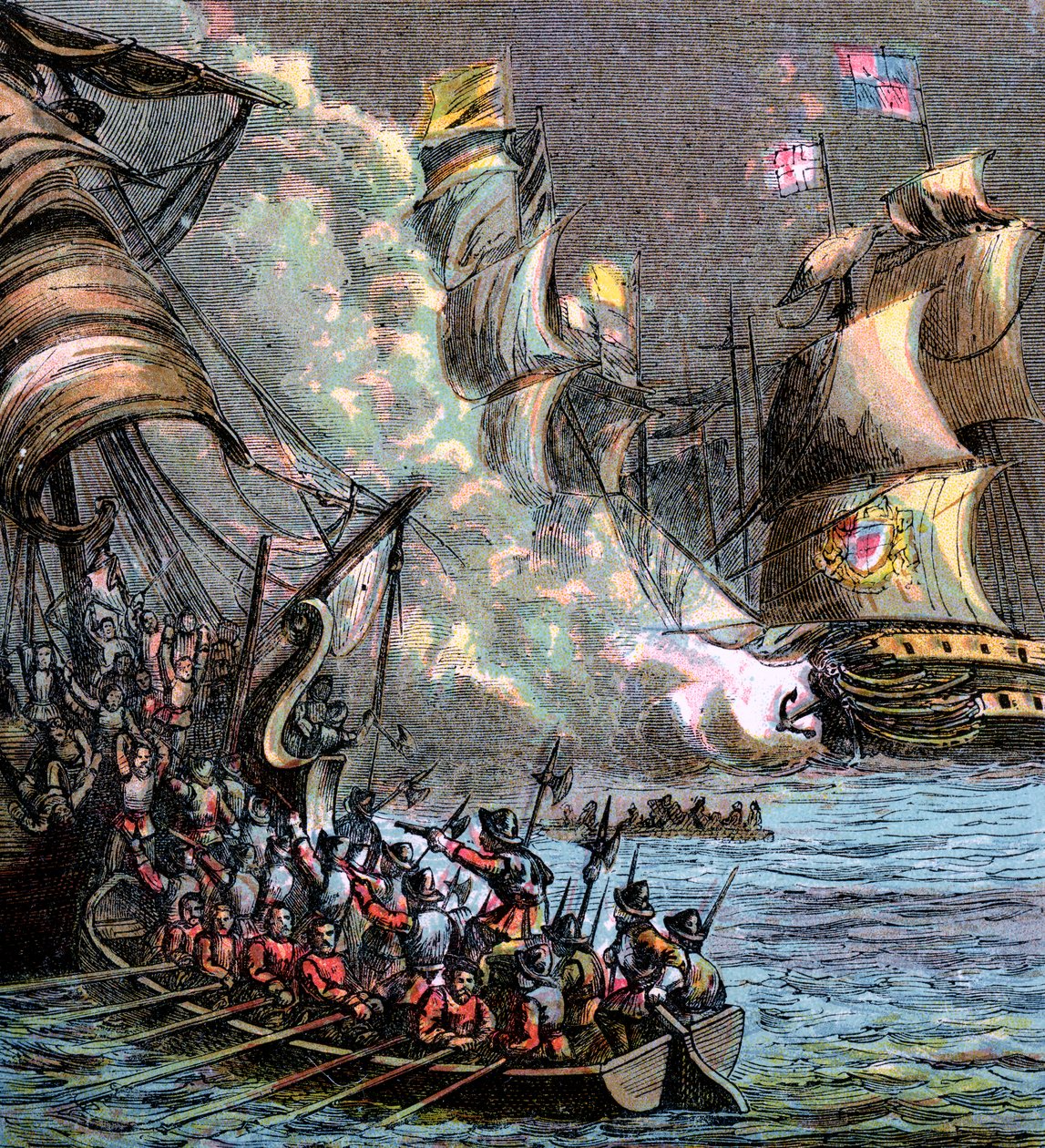 Espanjan armada, 1588, c1850 tekijältä Unbekannt