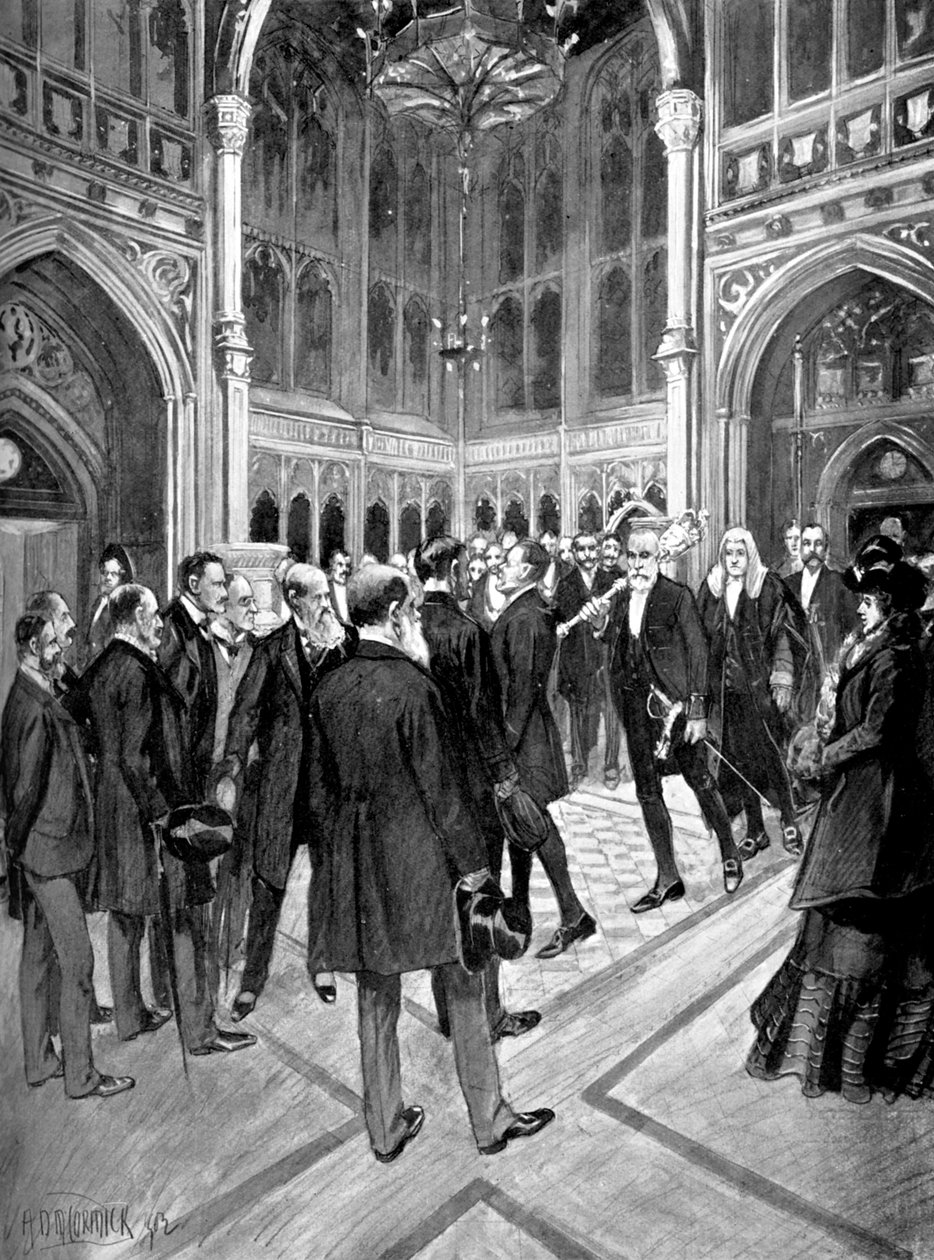 The Speakers Procession, alahuone, Westminsterin palatsi, Lontoo, 1905 tekijältä Unbekannt