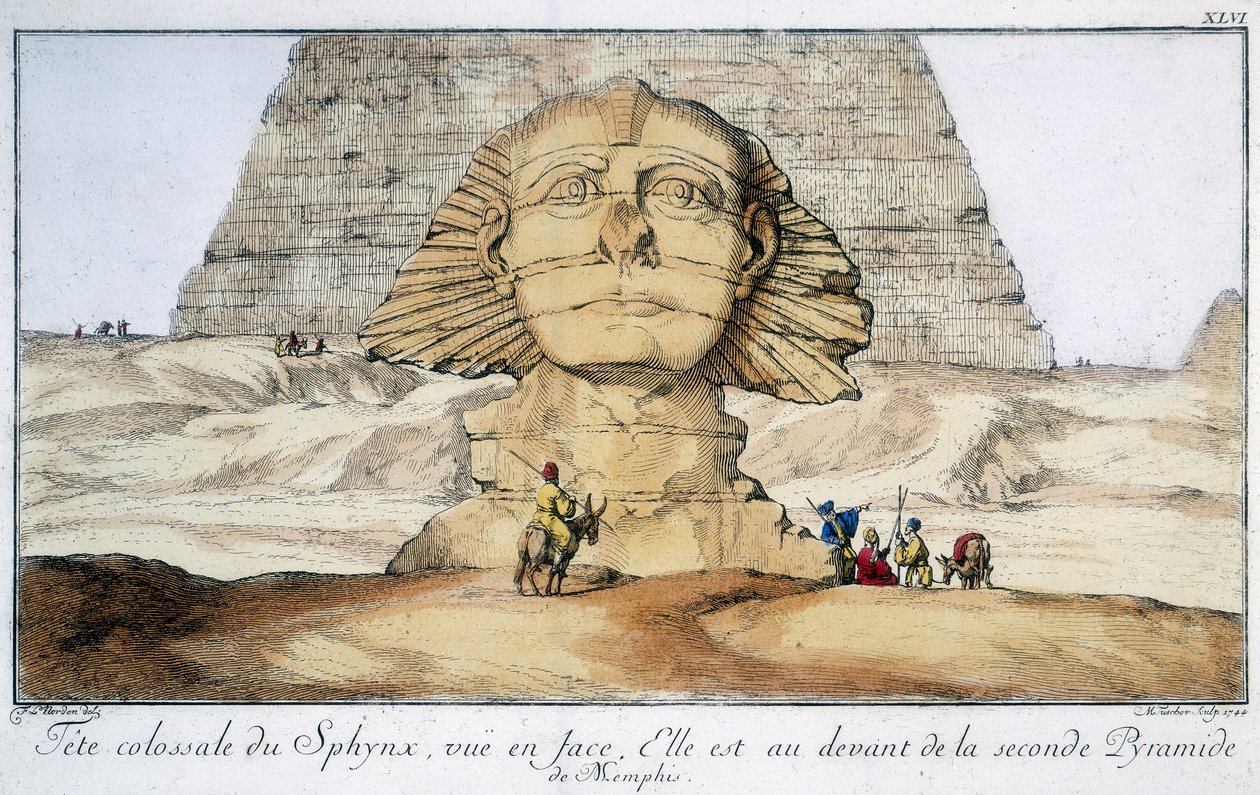 Sfinksi, Egypti, 1744 tekijältä Unbekannt