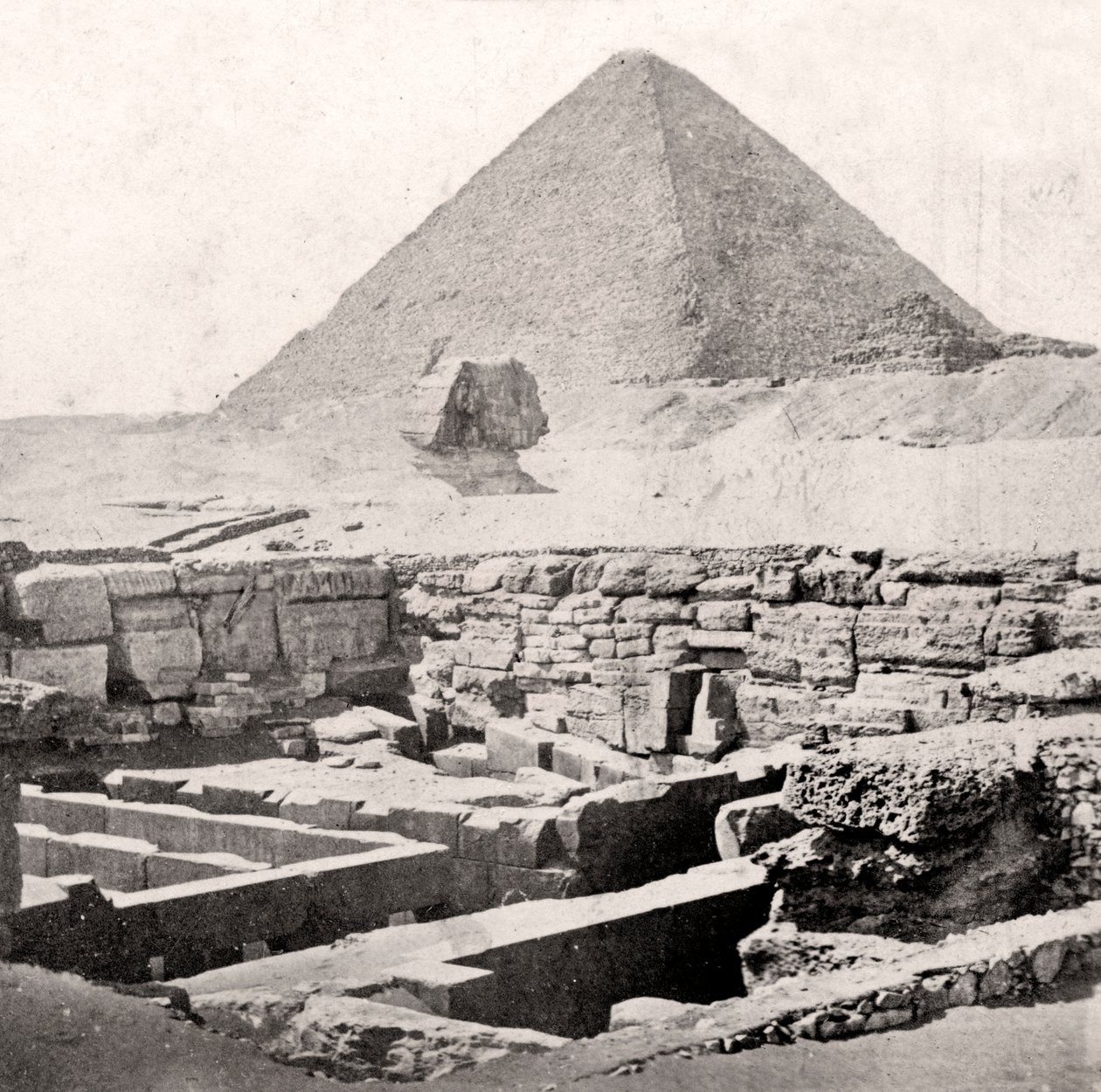 Sfinksi ja suuri pyramidi, Egypti, 1900-luvun alku tekijältä Unbekannt