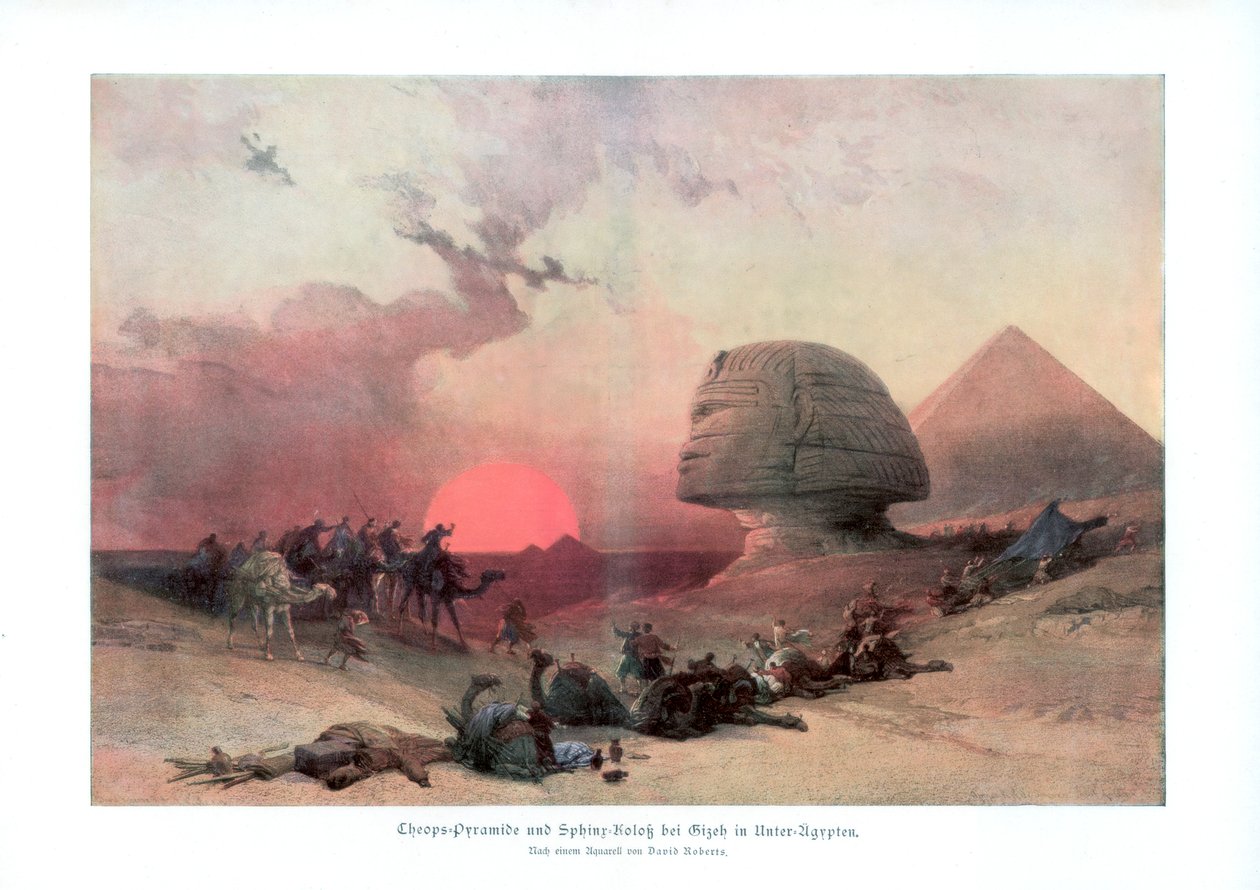 Sfinksi Gizassa, Egyptissä, 1840-luku, 1900 tekijältä Unbekannt