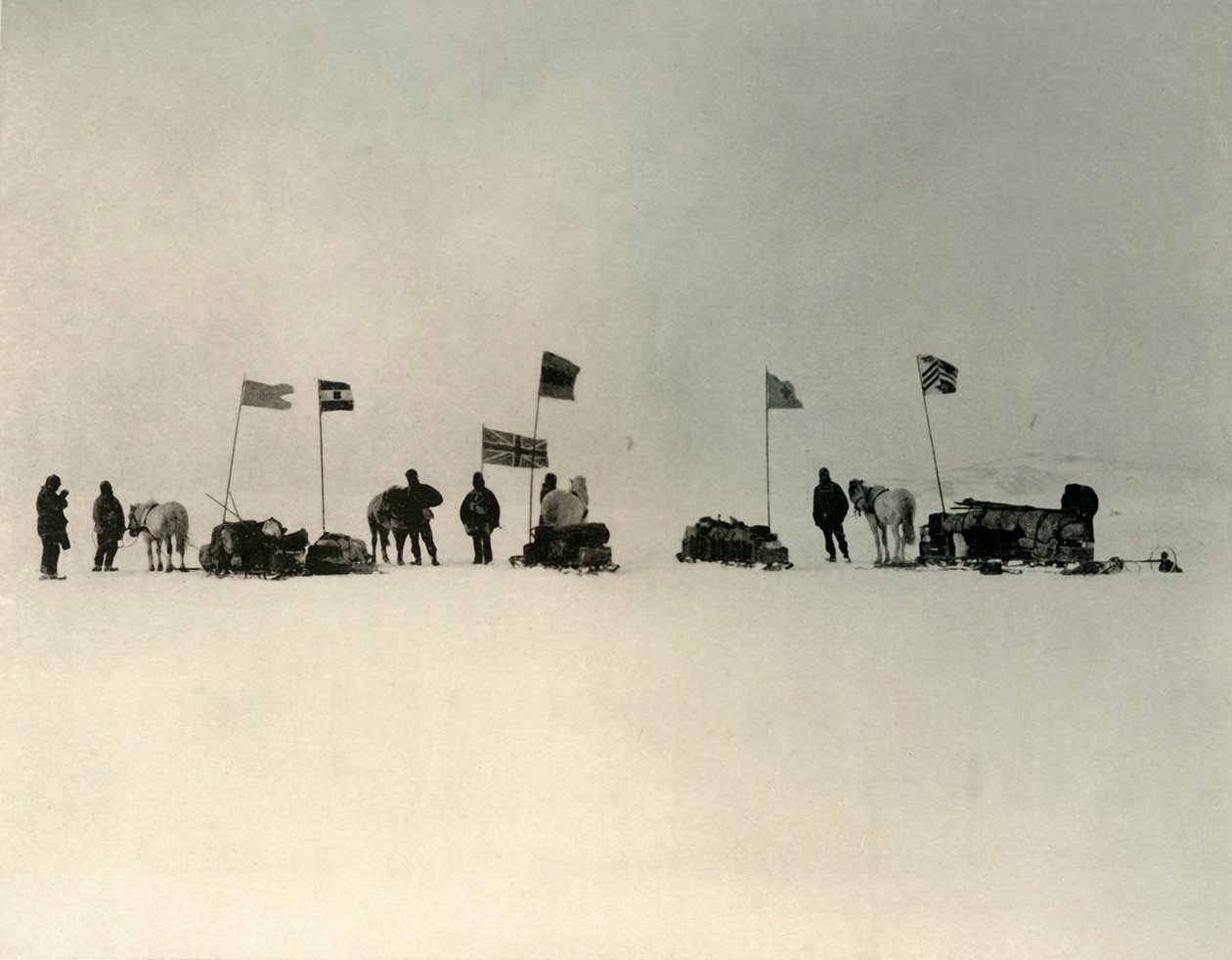 Lähtö jääreunasta Hut Pointin eteläpuolella, c1908, 1909. tekijältä Unbekannt