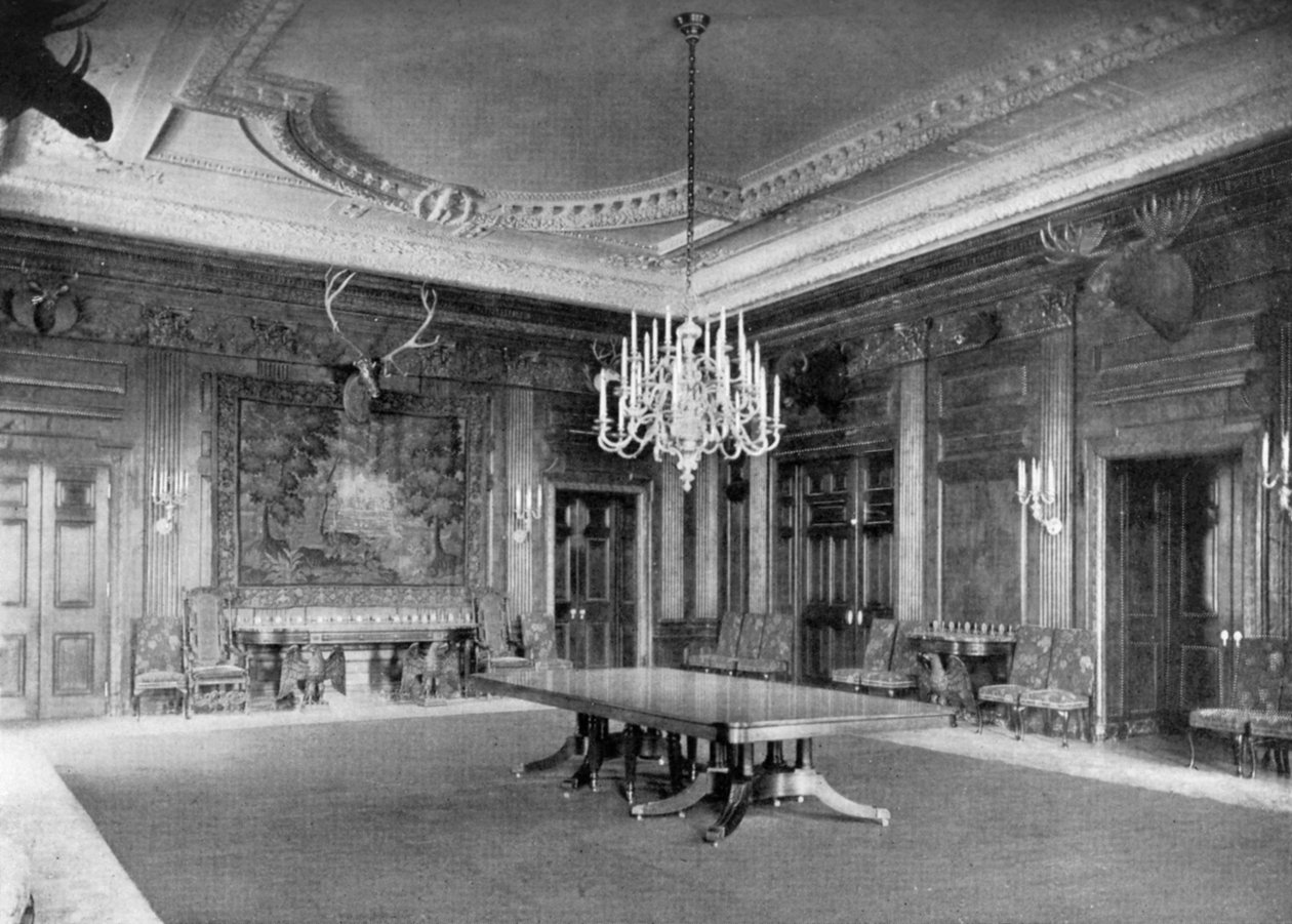 Valkoisen talon osavaltion ruokasali, Washington DC, USA, 1908 tekijältä Unbekannt