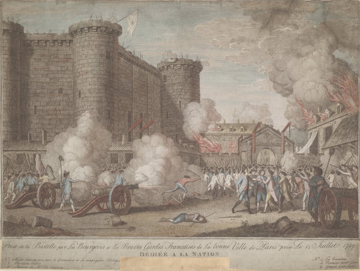 Bastillen myrsky 14. heinäkuuta 1789 1789 tekijältä Unbekannt