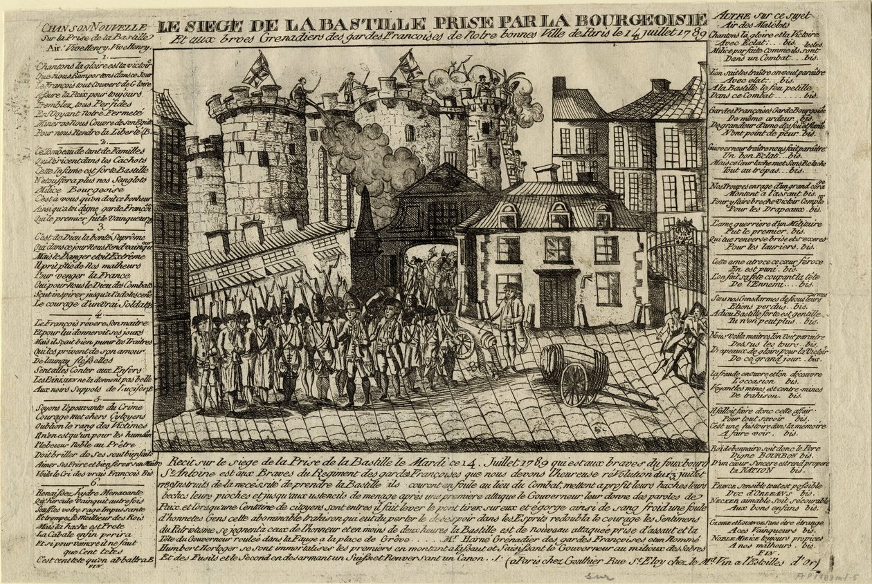 Bastillen myrsky 14. heinäkuuta 1789 1789 tekijältä Unbekannt