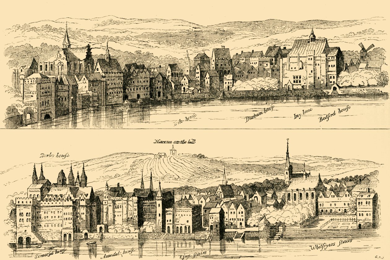 The Strand from the Thames, 1500-luku, 1881. tekijältä Unbekannt
