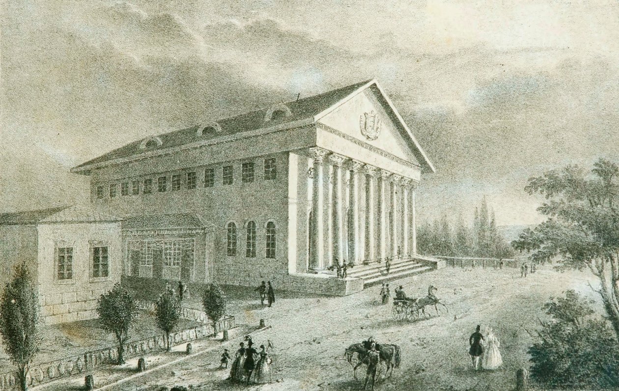 Kesäteatteri Petrovsky Parkissa, Moskovassa, Venäjällä, 1840-luku tekijältä Unbekannt
