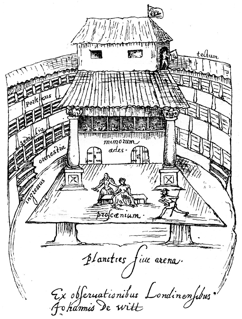 The Swan Theatre, Lontoo, 1596, 1893 tekijältä Unbekannt