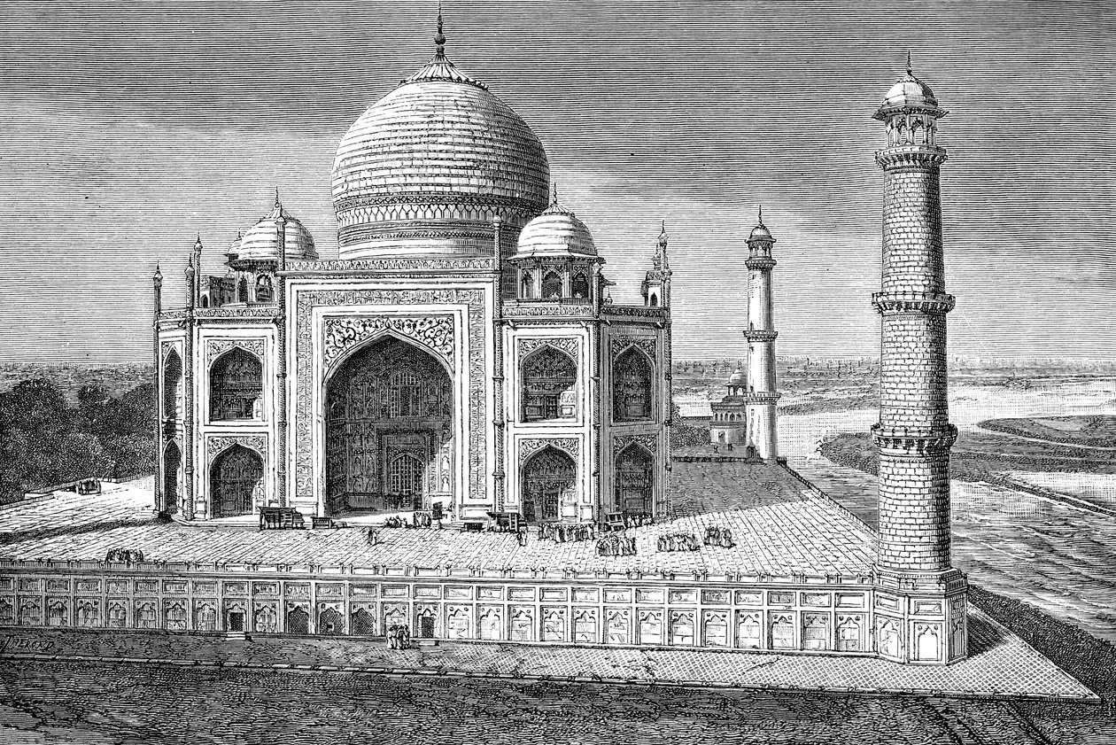 Taj Mahal, Agra, Intia, 1895 tekijältä Unbekannt